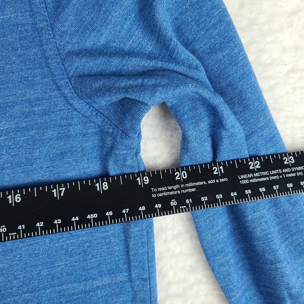 The North Face Hoodie‎ Mens Small Blue Cotton Rayon Polyester Button Activewear